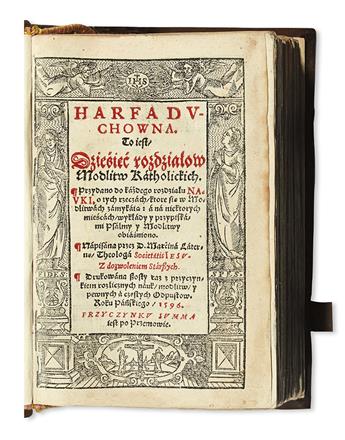 LATERNA, MARCIN, S.J. Harfa Duchowna; to iest, Dziesiec Rozdzialow Modlitw Katholickich.  1596